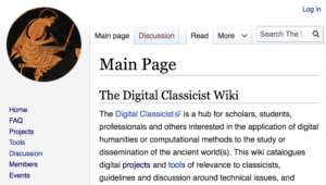 Digital Classicist Wiki front page